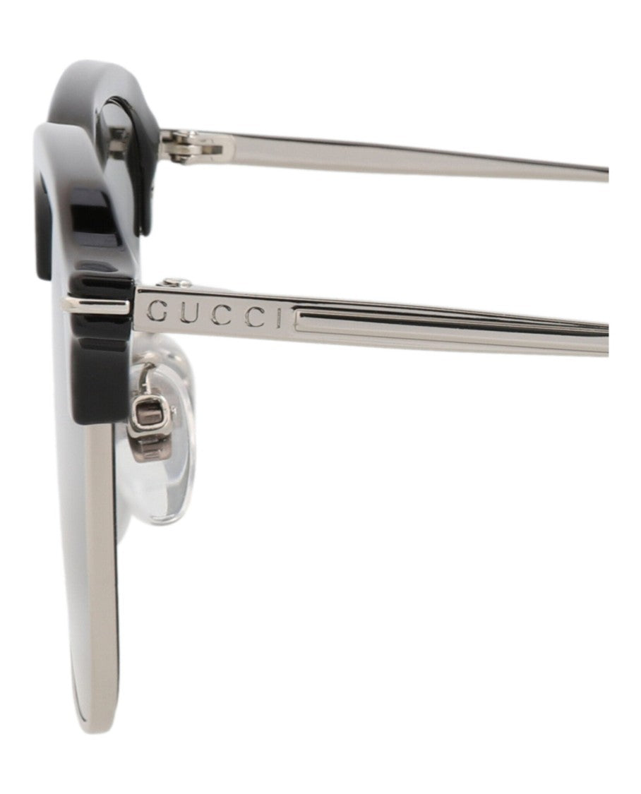 Gucci Square-Frame Metal Sunglasses
