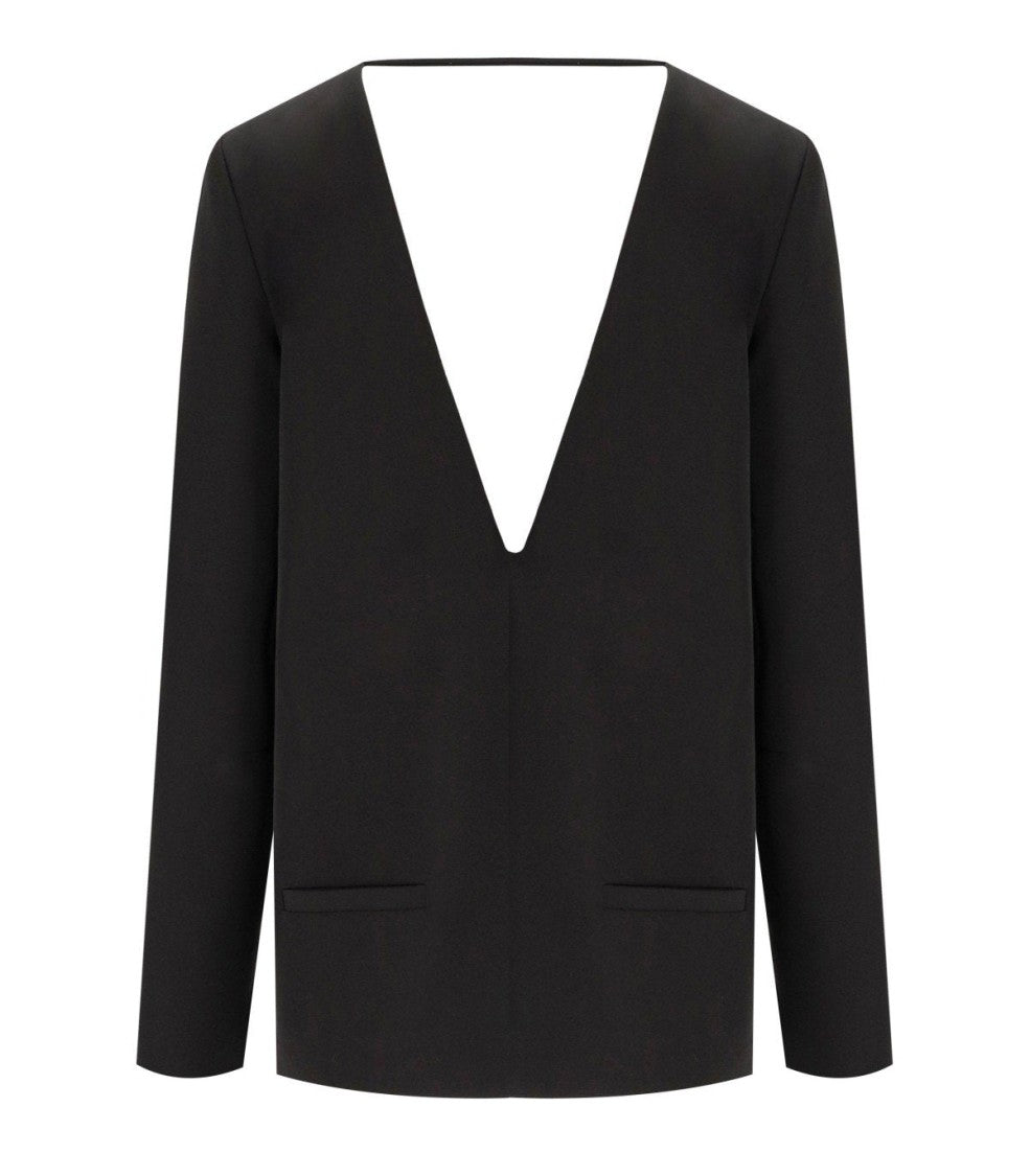 Federica Tosi Black Cady Blouse