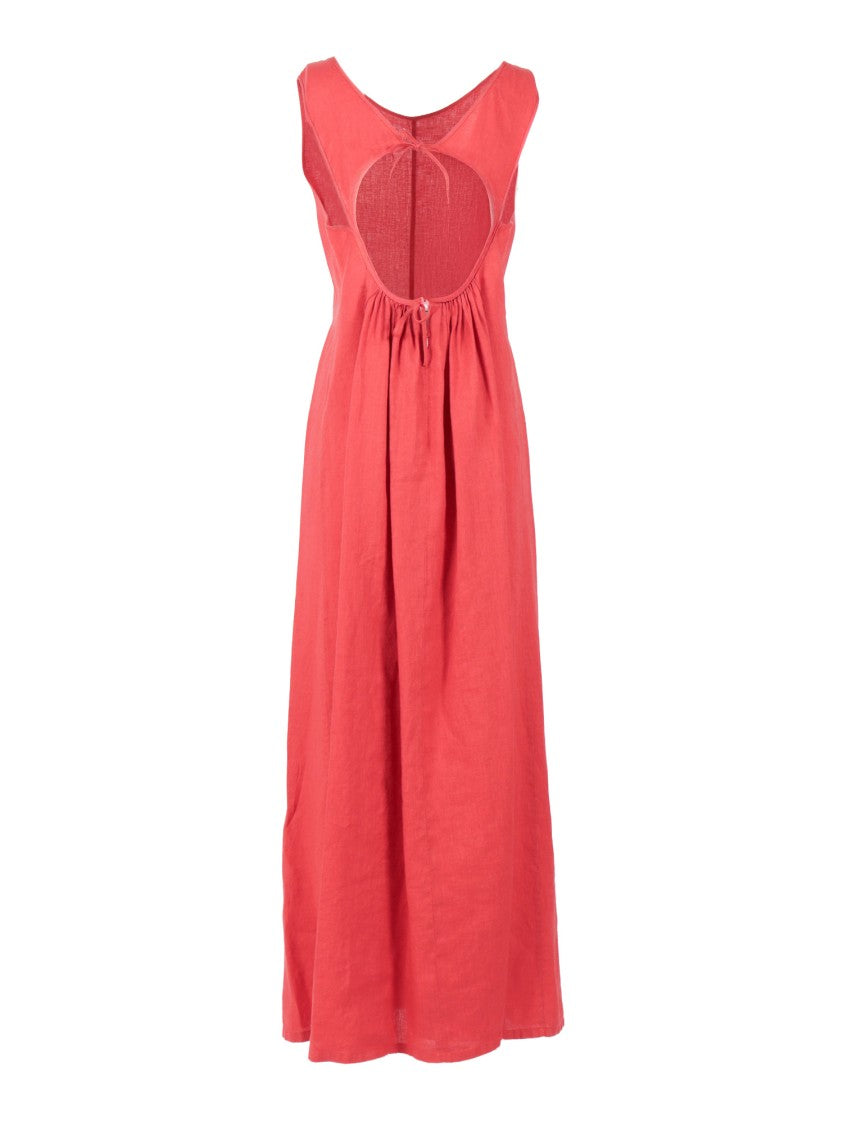 Aspesi Sleeveless Back Cutout Maxi Dress