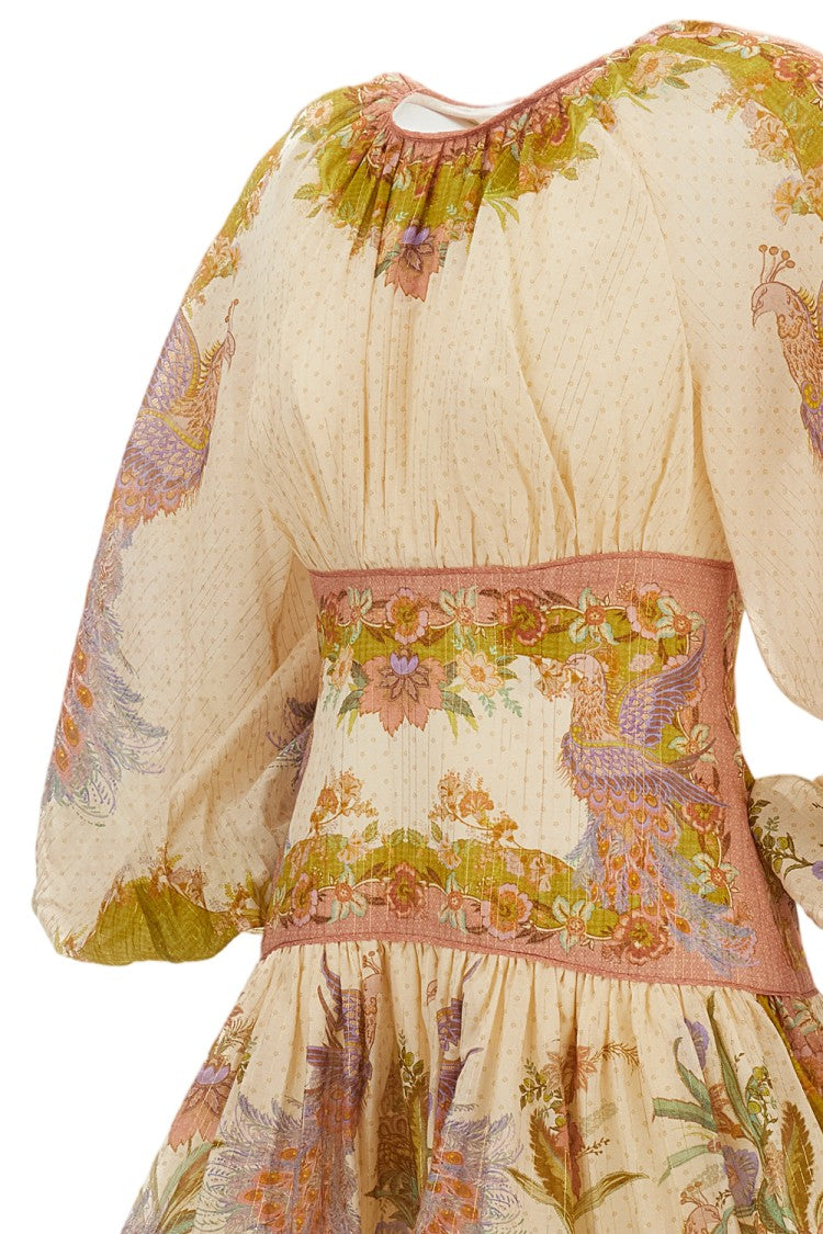Zimmermann Beige Indra Cotton Silk Dress