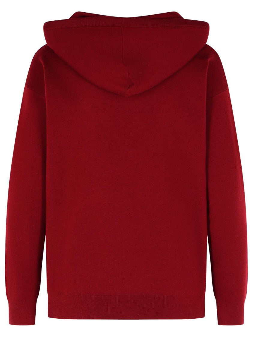 Max Mara Wine Virgin Wool Sweatshirt