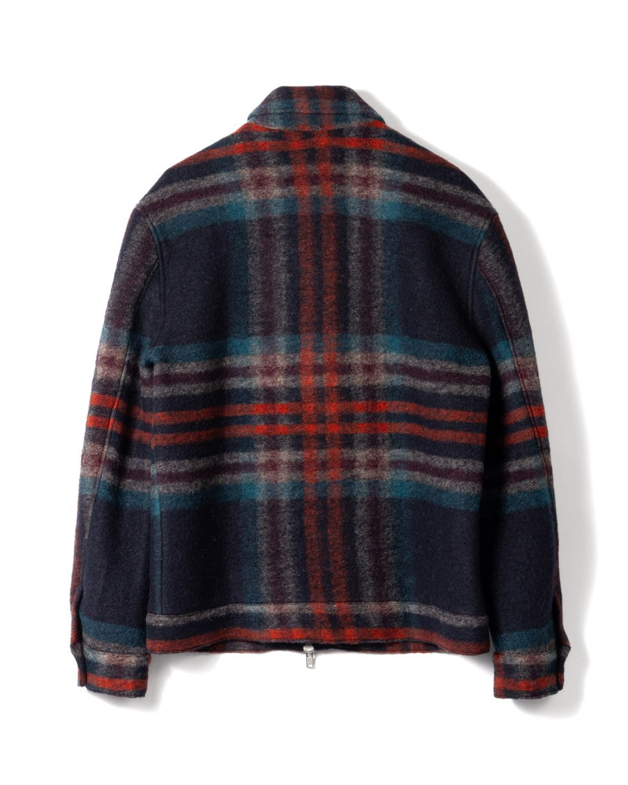 Wax London Woolen Check Heath Jacket With Navy