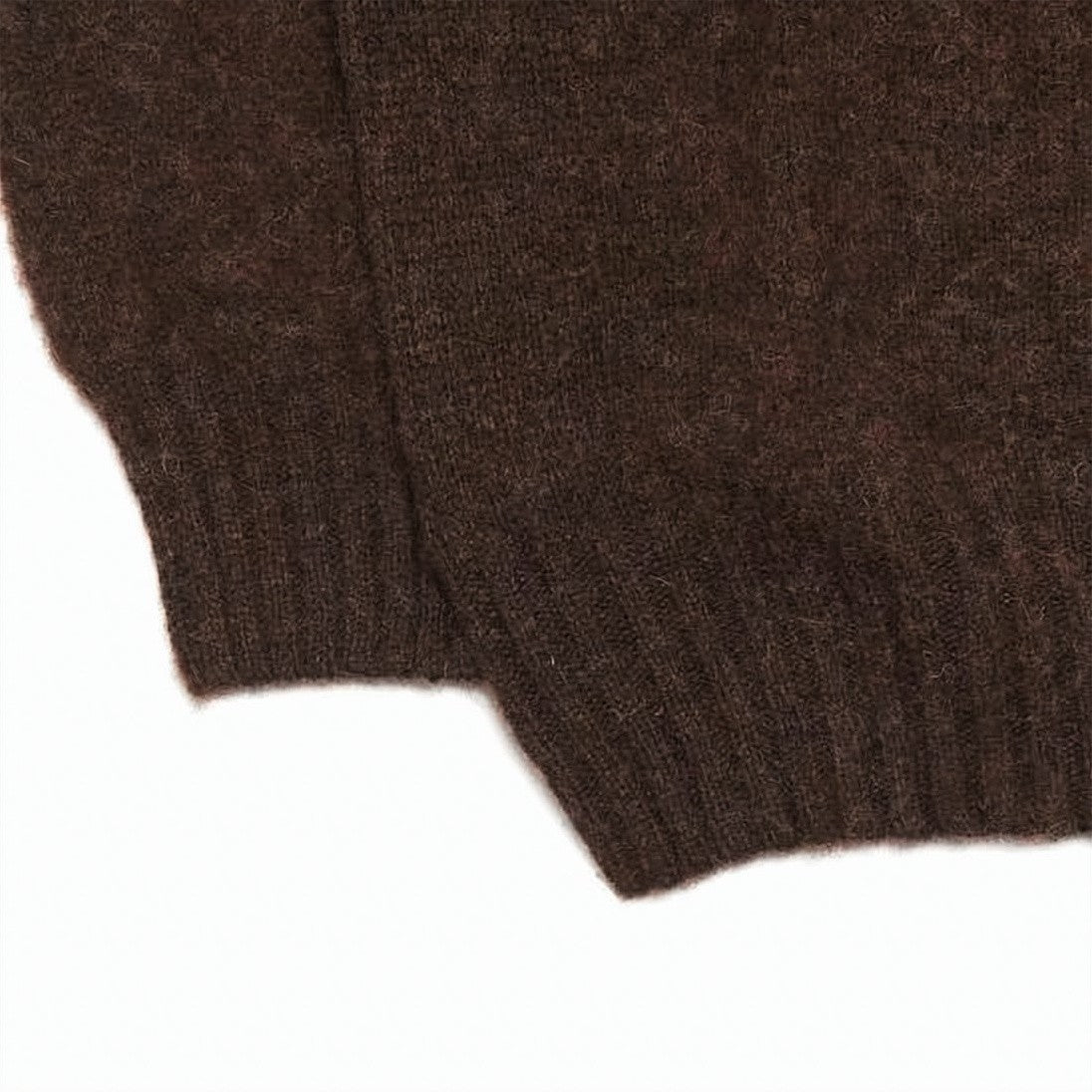 Howlin Rich Brown Wool Sweater With Classic Crew Neckline