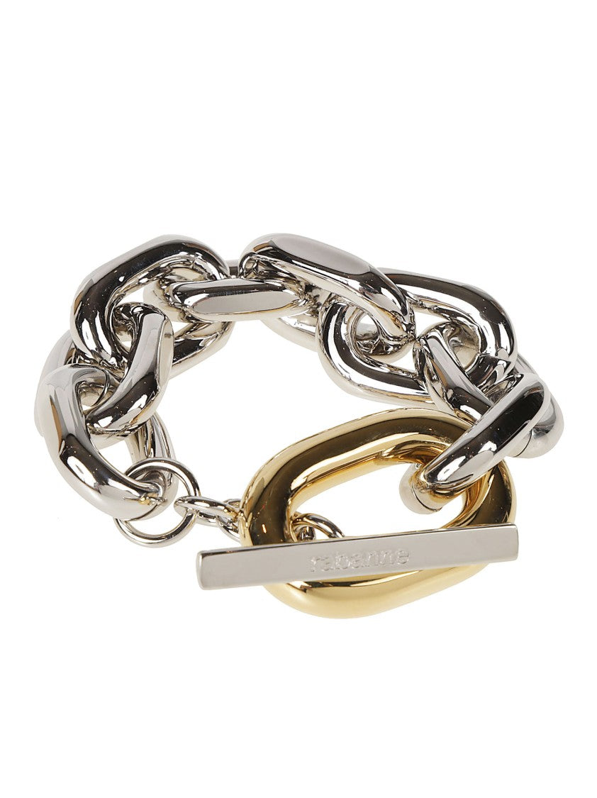 Rabanne Two-Tone Chain Aluminium-Blend Bracelet