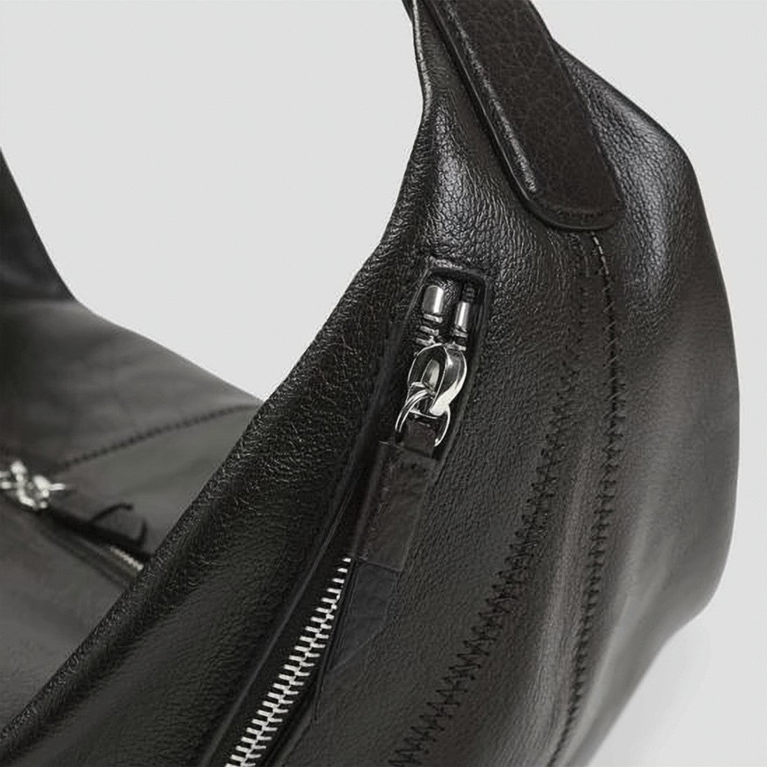 Lemaire Crescent-Shaped Leather Shoulder Bag With Adjustable Strap