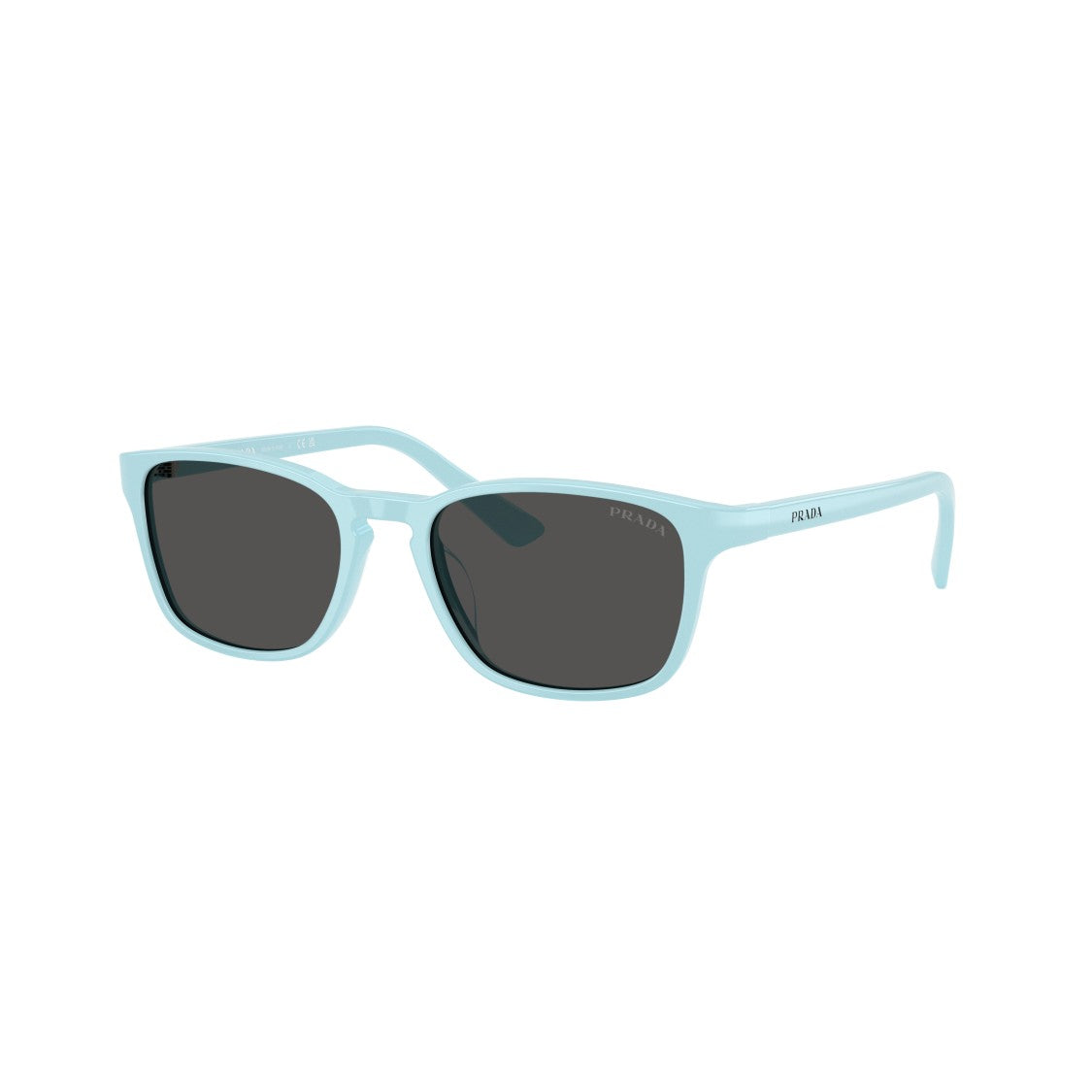 Prada 0Pr D13su Pastel Blue Rectangular Acetate Sunglasses