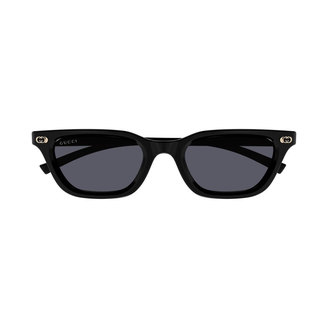 Gucci Rectangular Frame Sunglasses With Gold-Tone Accents