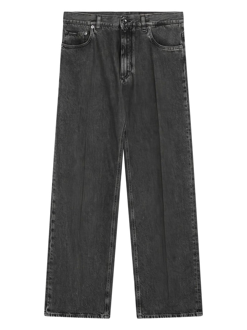 Dolce & Gabbana Straight Leg Black Denim Jeans
