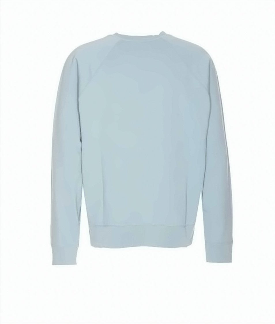 Maison Kitsuné Light Blue Long-Sleeve Sweatshirt With Embroidered Fox Emblem