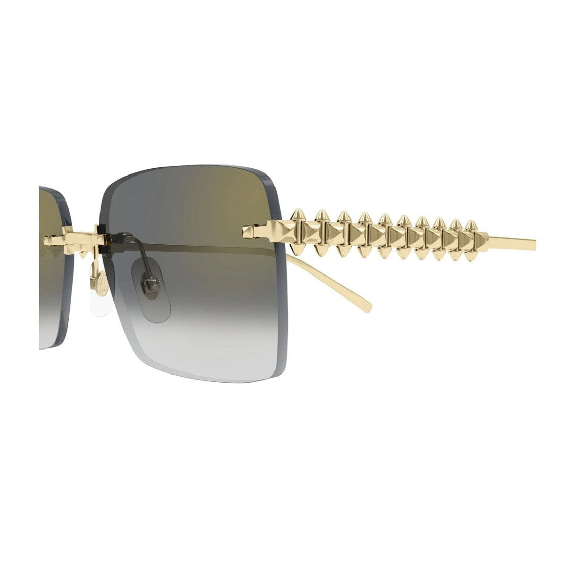 Cartier Gold Clash De Cartier Ct0545s Rimless Square Sunglasses