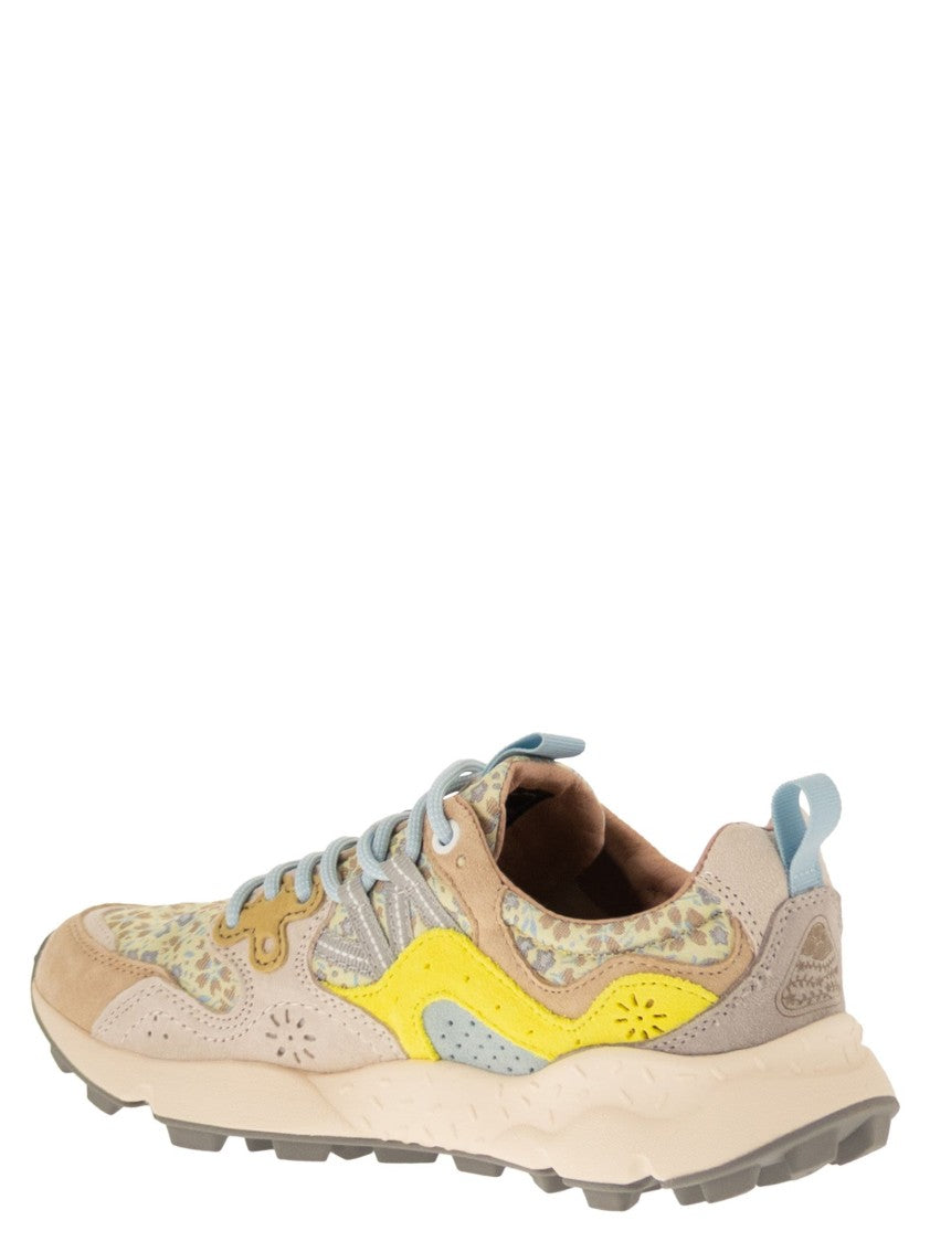 Flower Mountain Yamano 3 - Sneakers In Suede And Technical Fabric