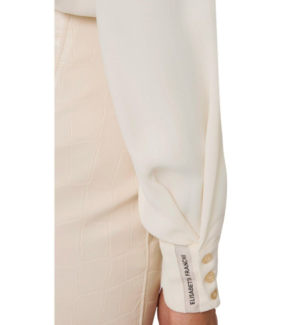 Elisabetta Franchi Milk Bodysuit Shirt