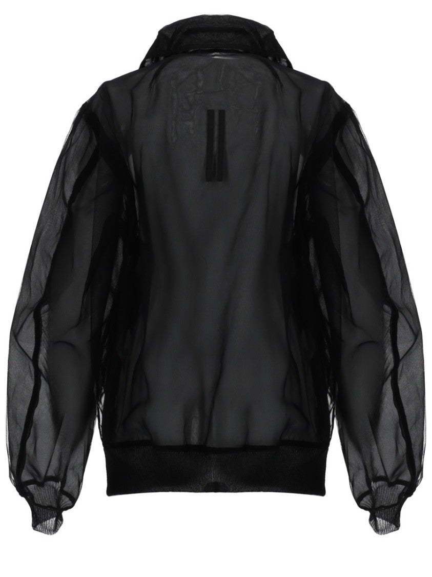 Rick Owens Dracucollar Flight Sheer Translucent Bomber Jacket