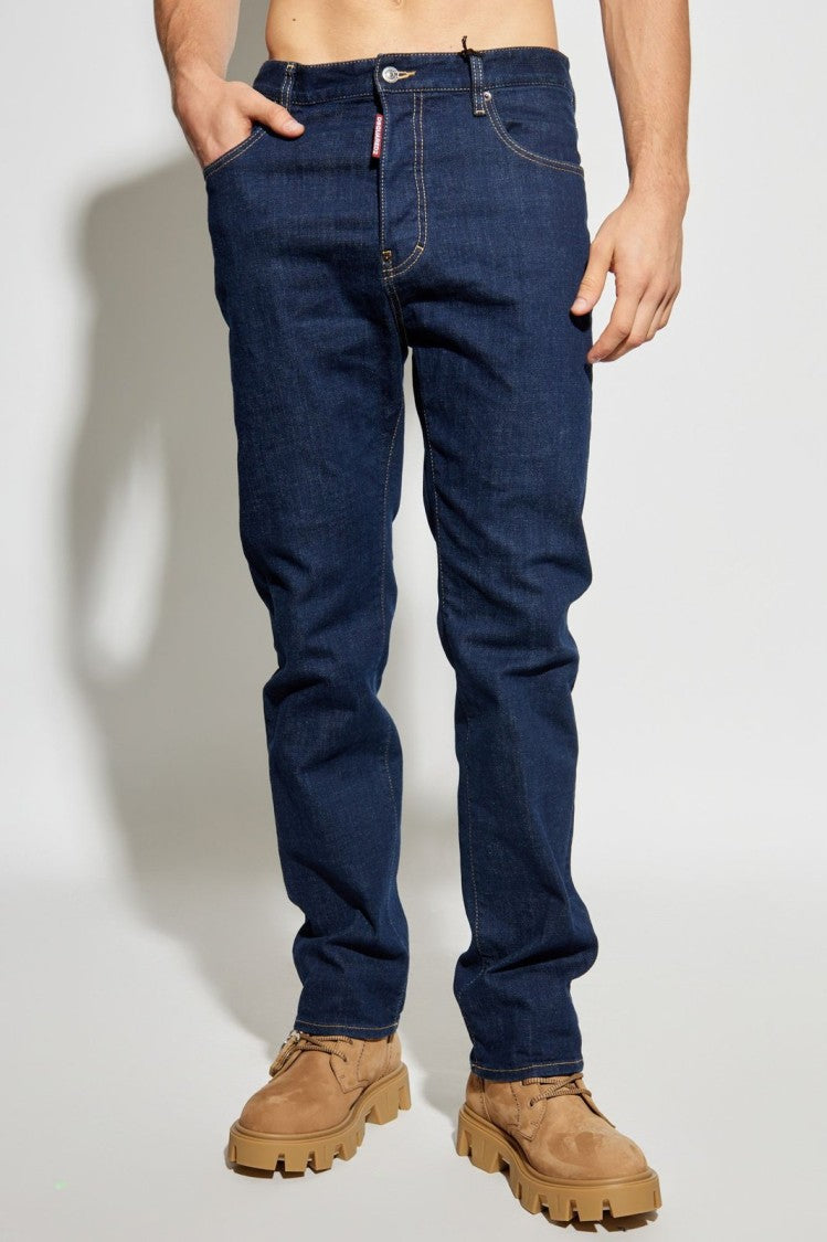 Dsquared2 Dark Indigo Straight-Leg Denim Pants