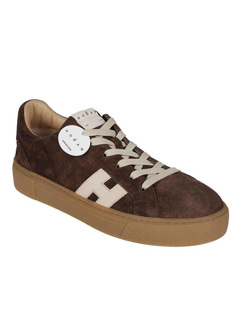 Hogan Low-Top Sneaker With Contrasting Logo And Suede Finish