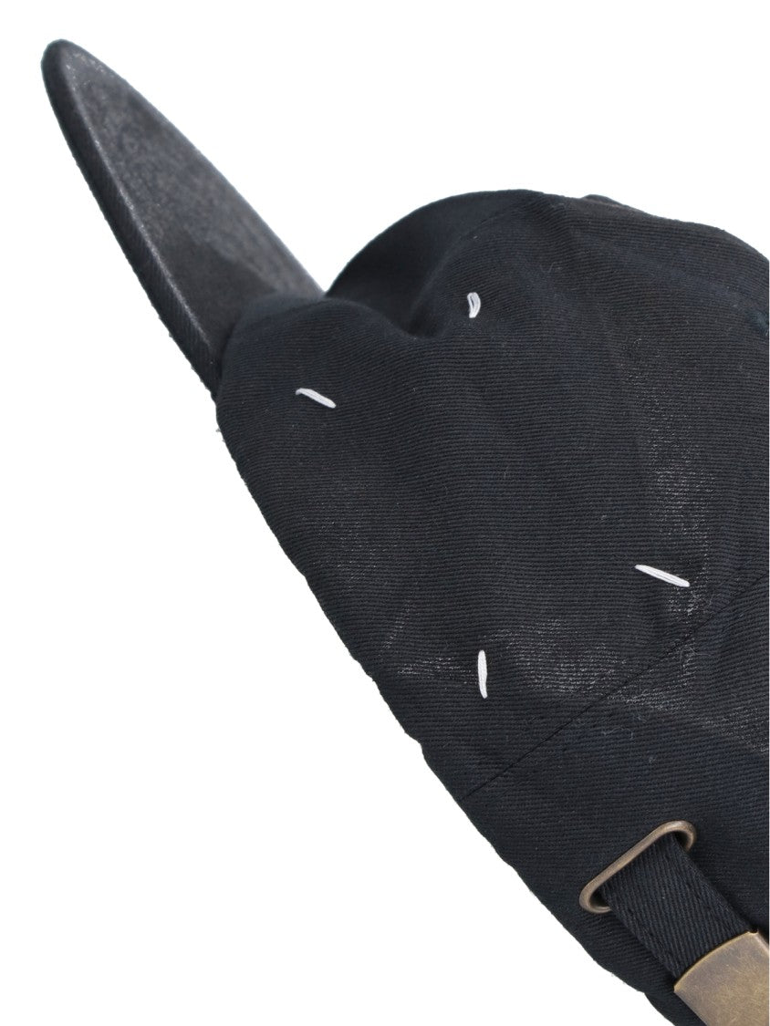 Maison Margiela Structured Black Hat With Medium-Width Brim