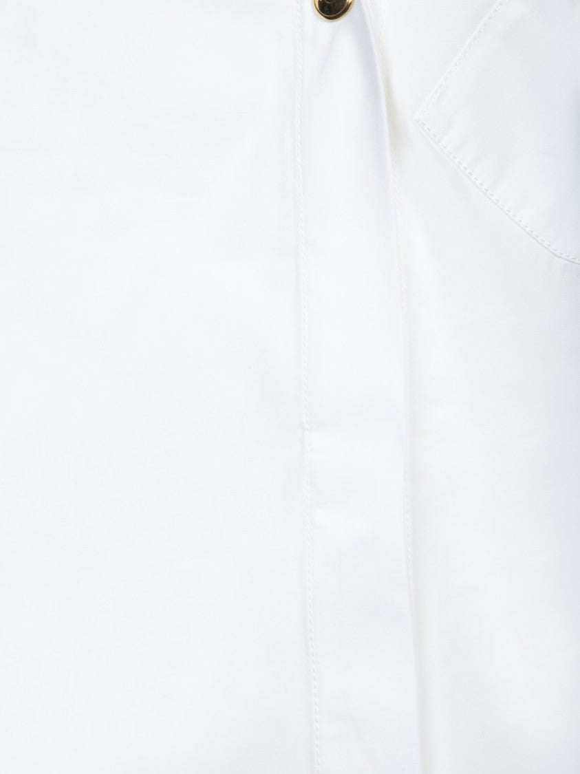 Jacquemus Three-Quarter Sleeve White Shirt Dress