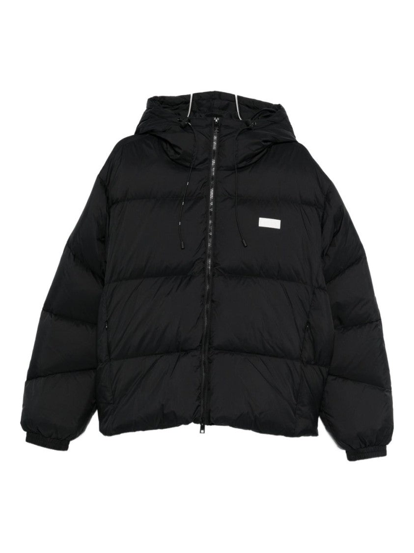Msgm Hooded Black Puffer Jacket