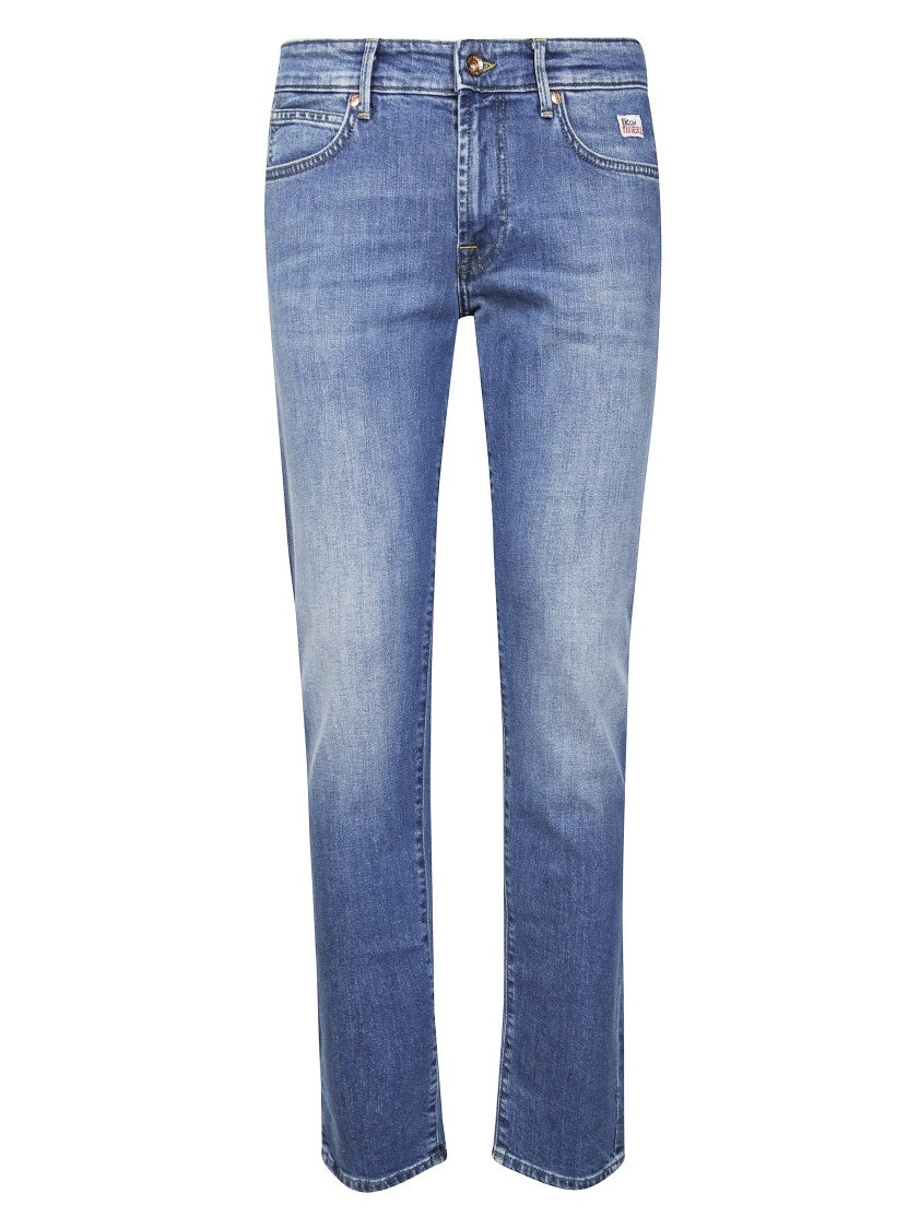 Roy Rogers Straight-Leg Jeans With Medium Blue Wash And Traditional Styling