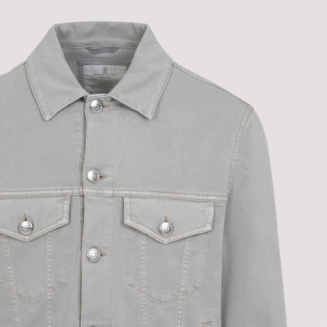 Brunello Cucinelli Green Cotton Denim Jacket