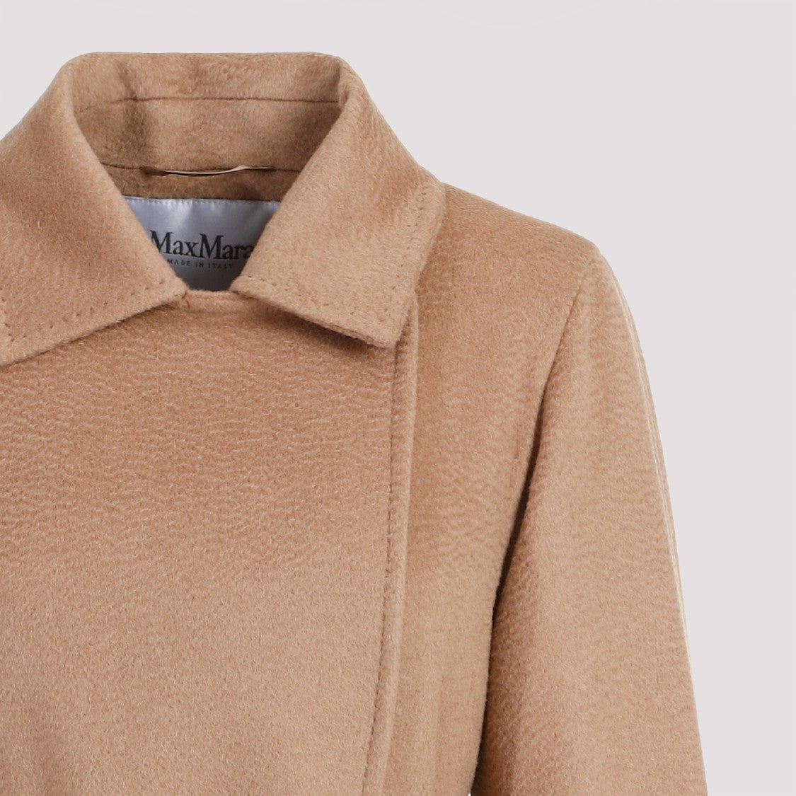 Max Mara Wrap-Around Long Coat In Camel Hair