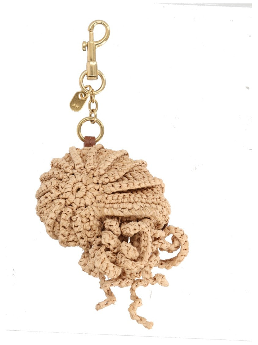 Anya Hindmarch Hermit Crab Raffia Woven Keychain Charm