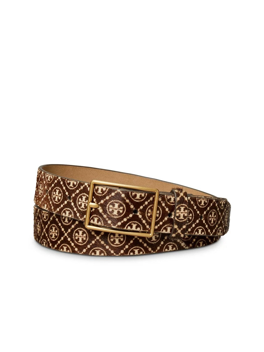 Tory Burch T Monogram Haircalf Belt