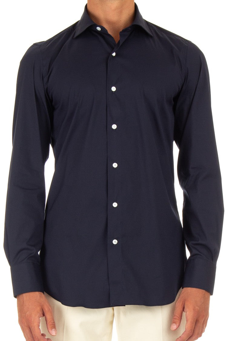 Finamore Stretch Poplin Tailored Shirt Milano Line
