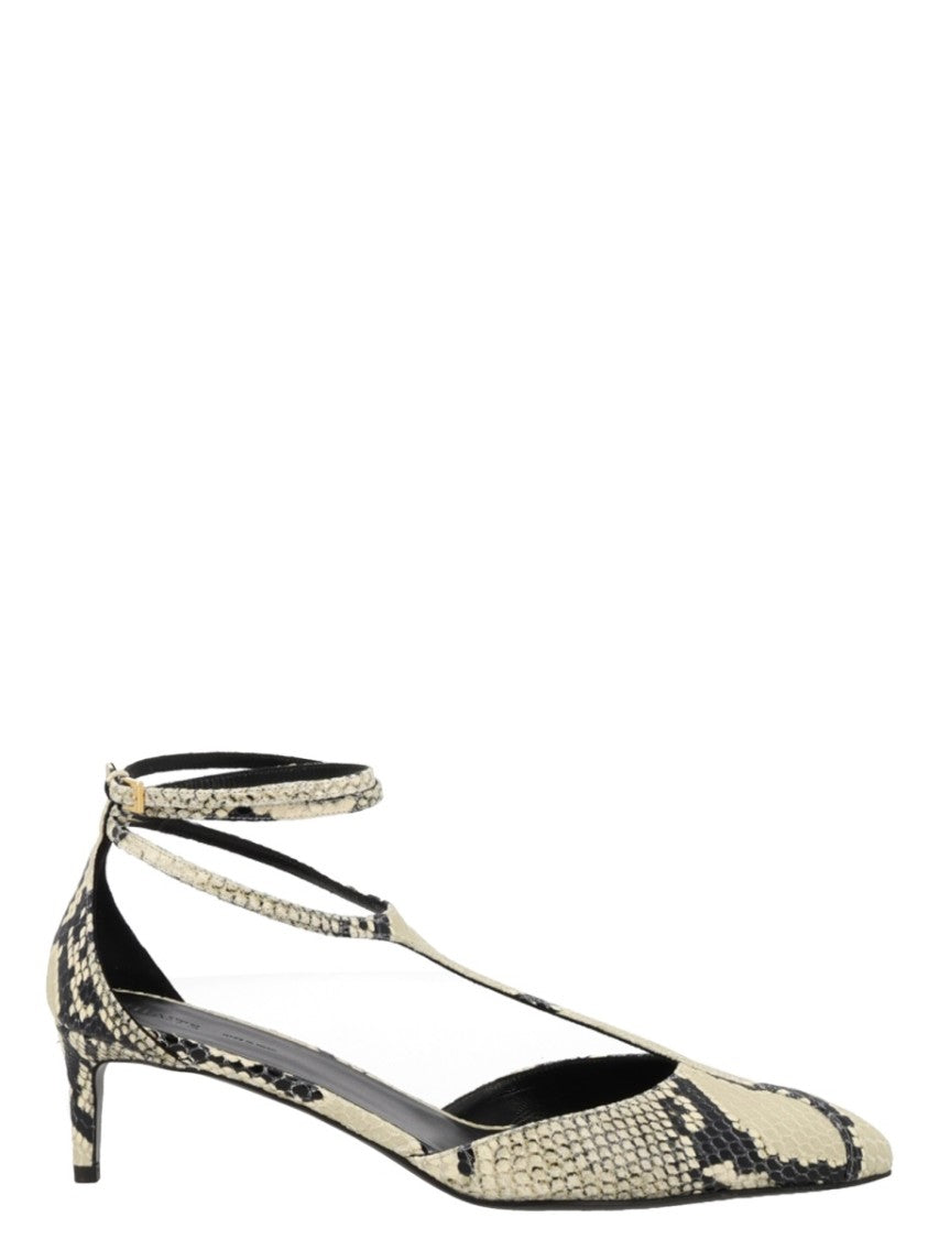 Khaite Mia Pointed Toe Snakeskin Pumps