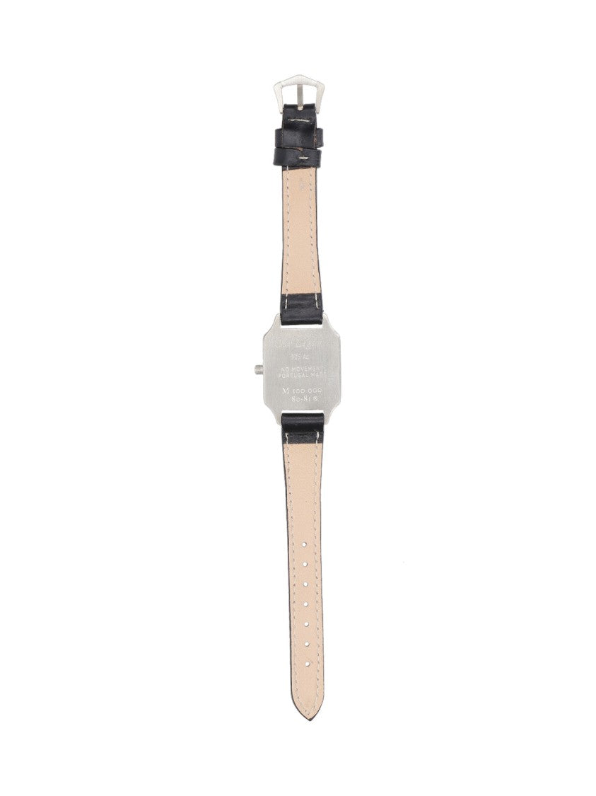Our Legacy Brushed Sterling Silver & Chromexcel Leather Watch-Inspired Bracelet