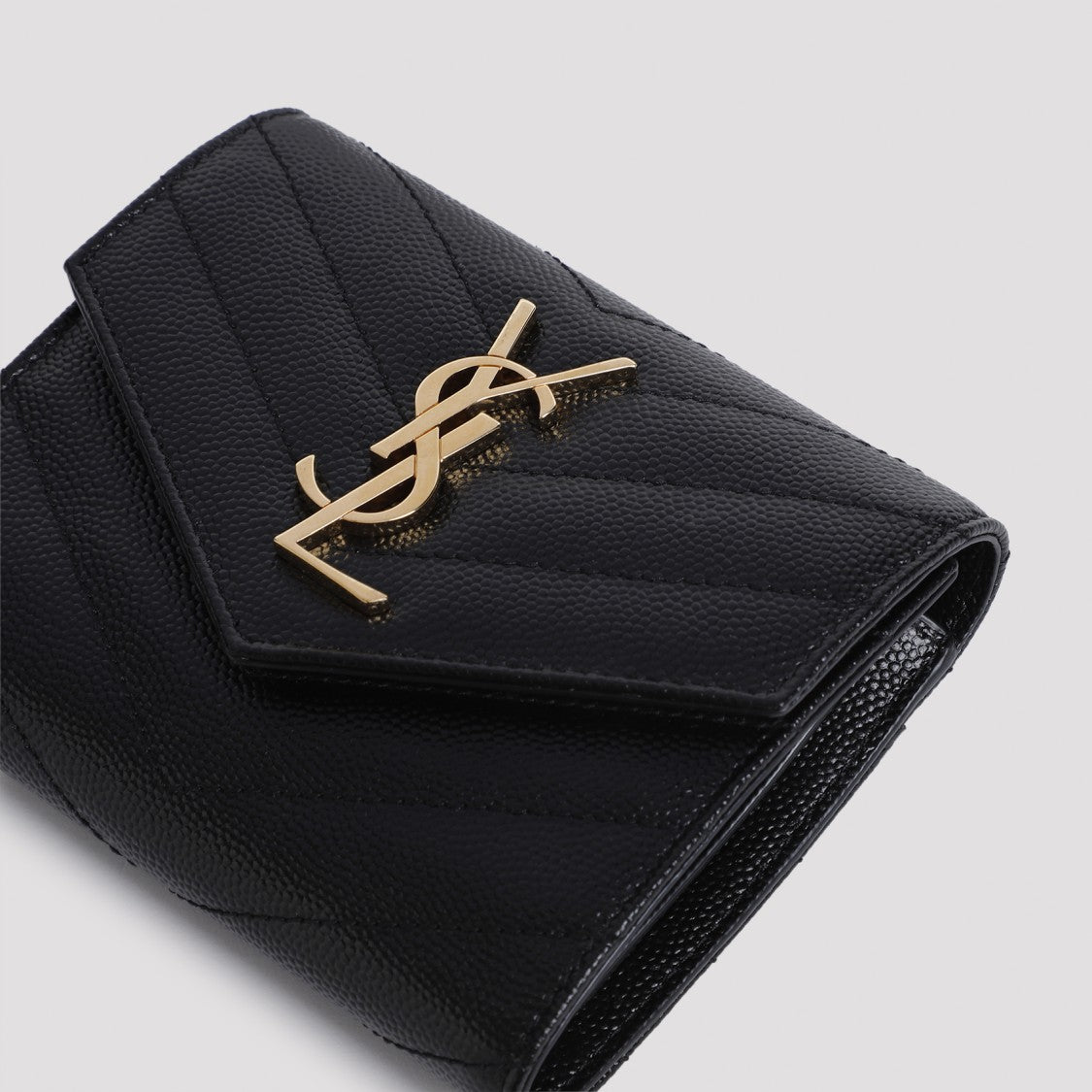 Saint Laurent Black Quilted Leather Mini Wallet