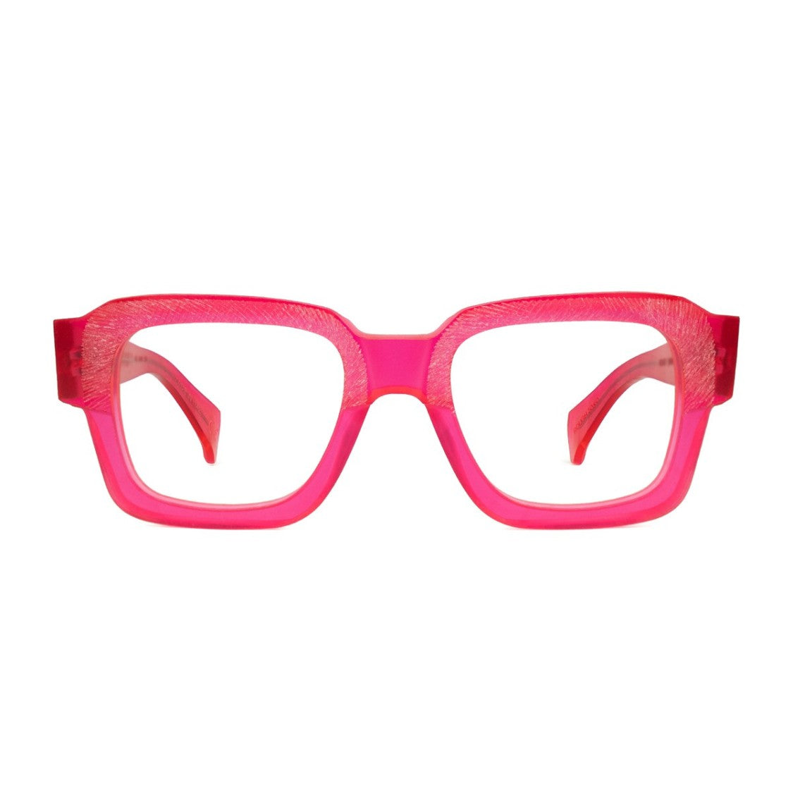 Dandy's Pink Skinner Rough Acetate Square Eyeglasses