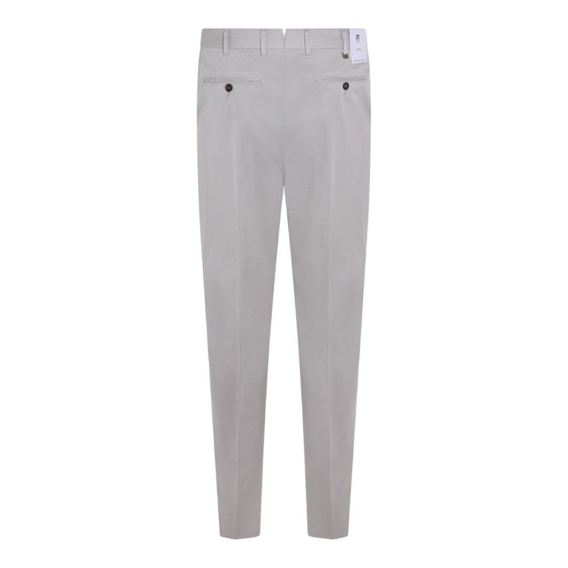 Pt Torino Tailored Grey Trousers With Straight Leg Design
