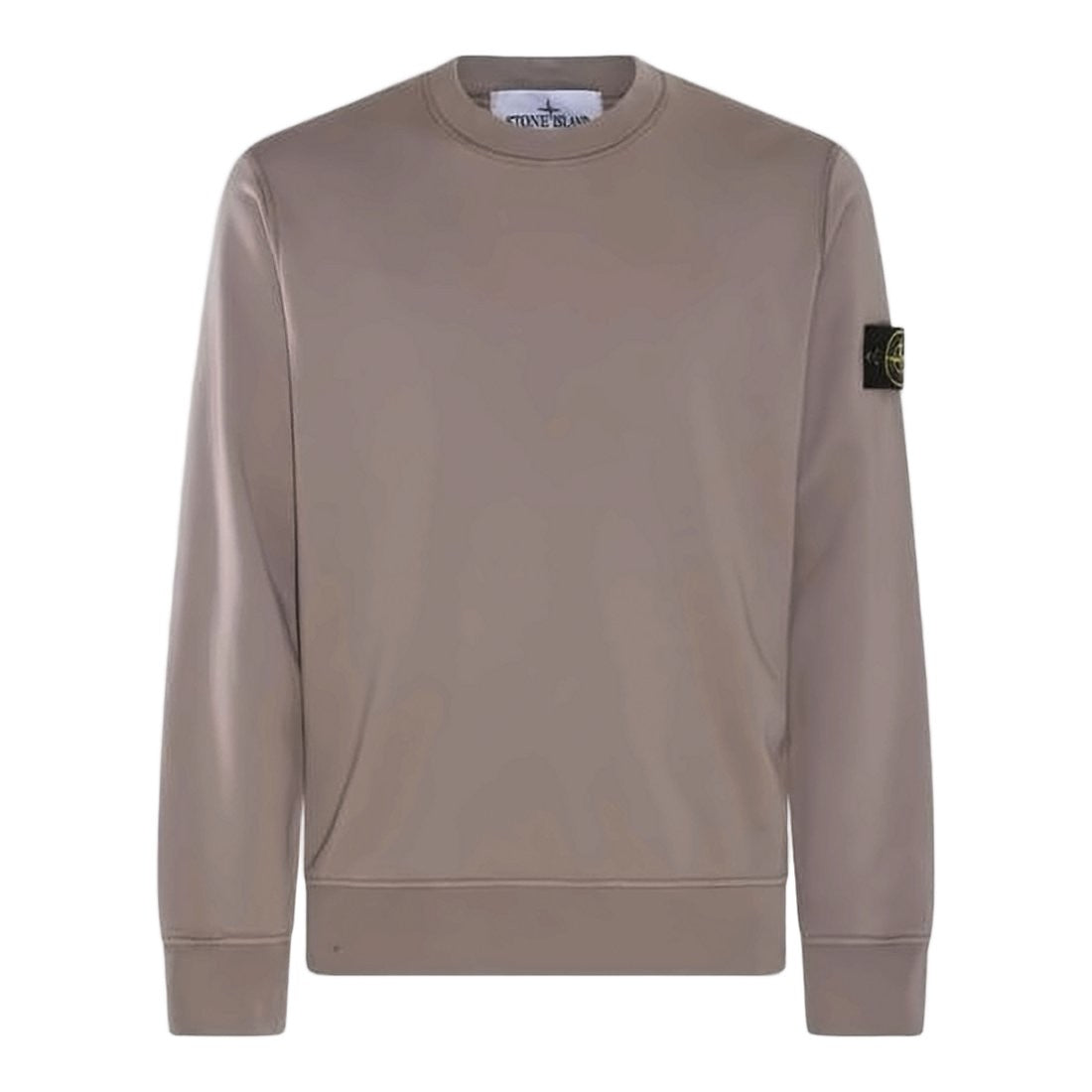 Stone Island Taupe Long-Sleeve Crewneck Sweatshirt