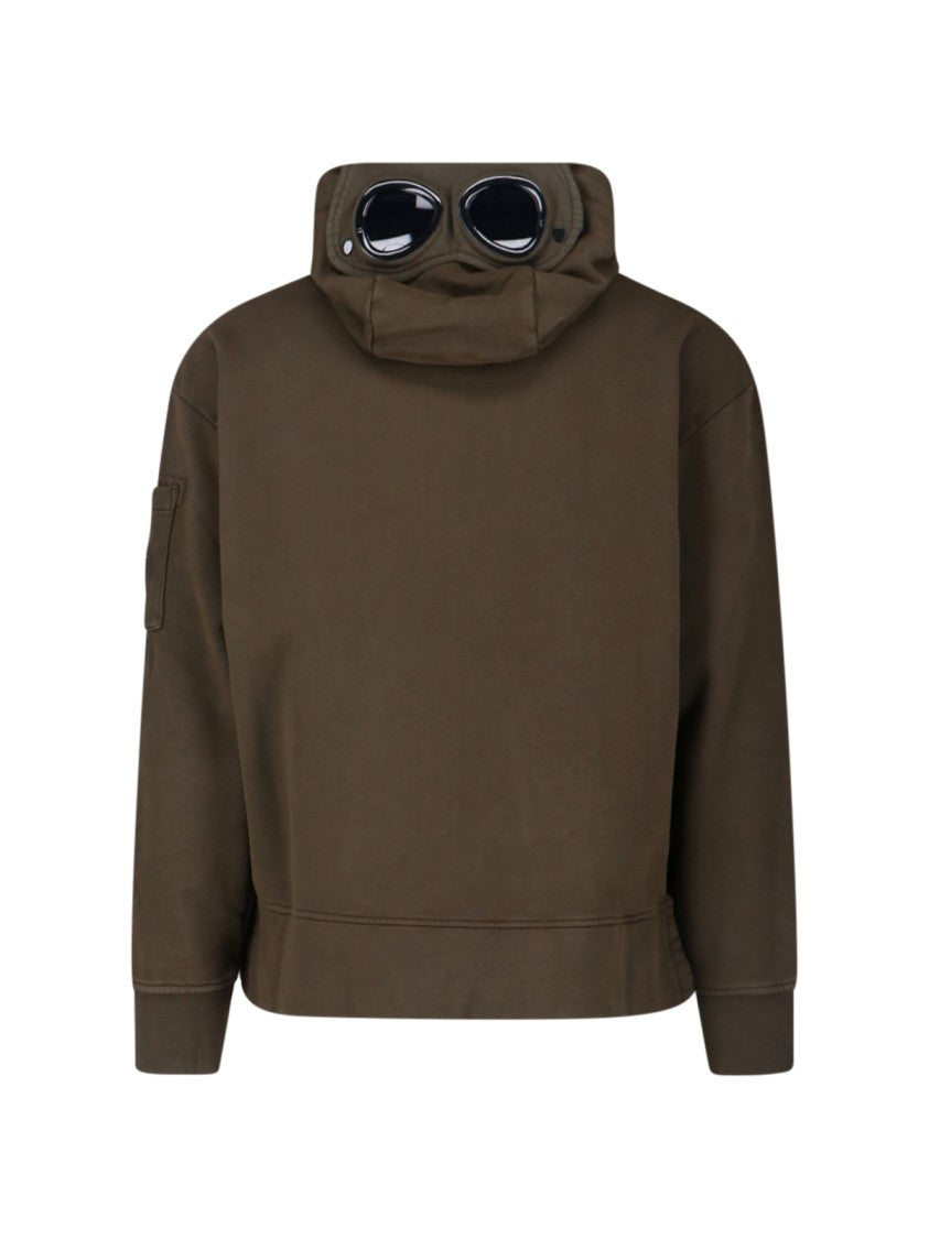 C.P. Company Logo Zip Hoodie – Green