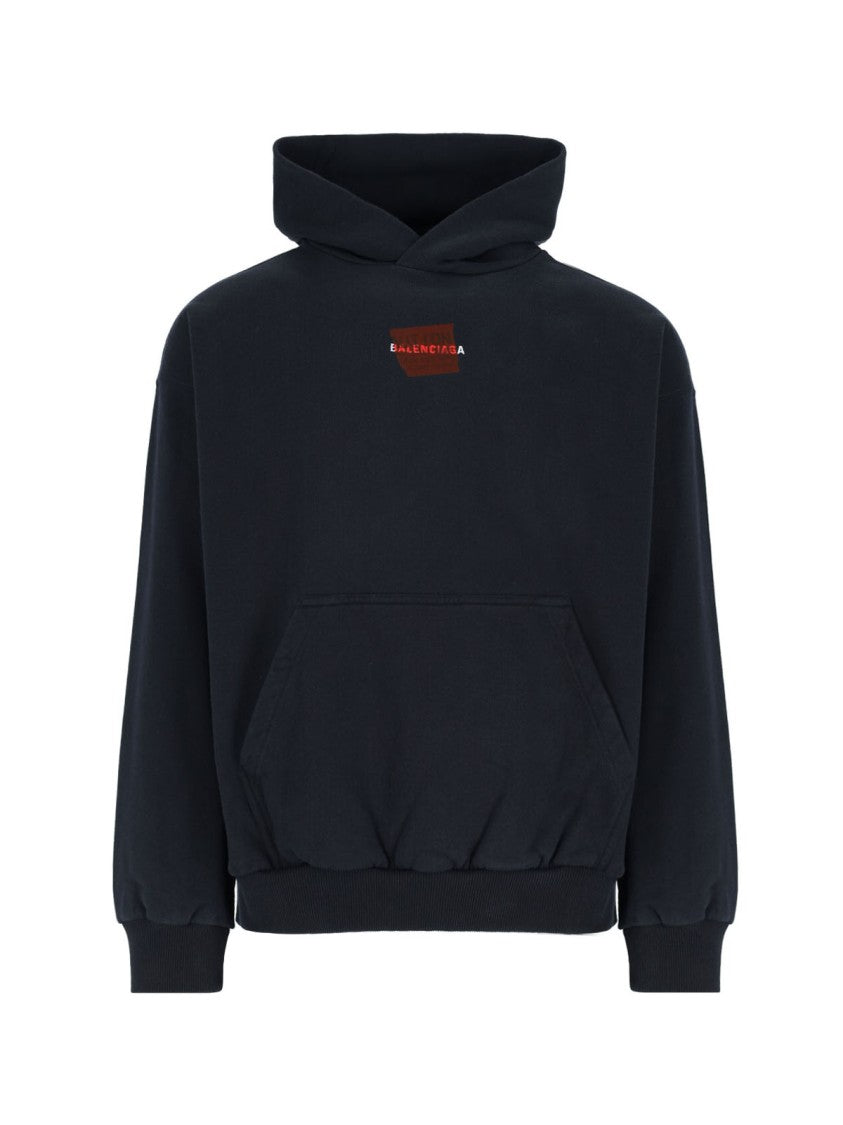 Balenciaga Taped' Hoodie – Black