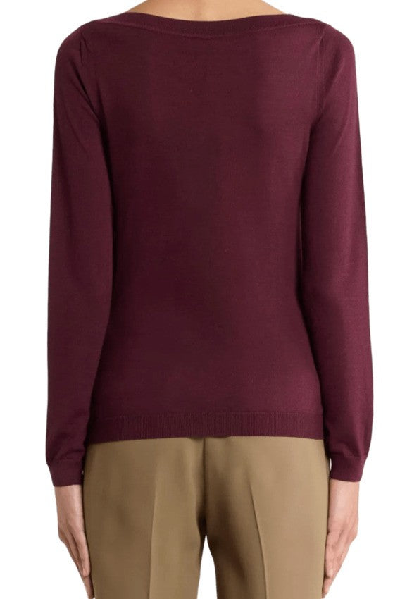 Etro Intricate Floral Knit Top With Boat Neckline