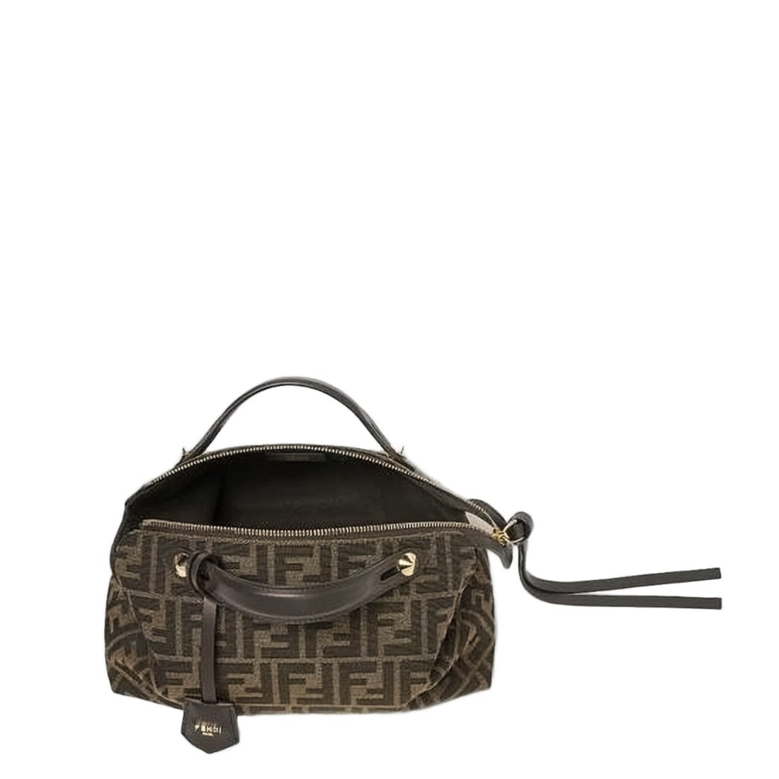 Fendi Rectangular Monogram Crossbody Bag With Gold-Tone Accents