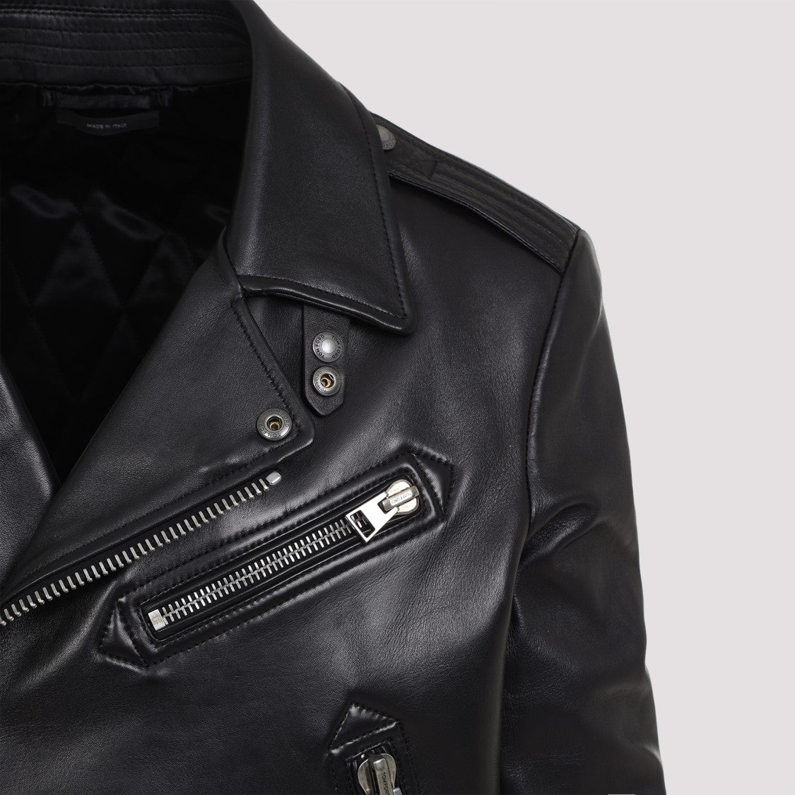 Tom Ford Black Lamb Leather Biker Jacket