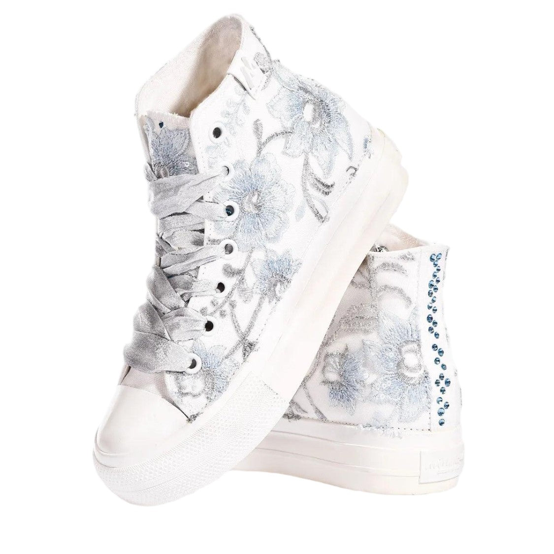 Mimanera Embroidered High-Top Platform Sneakers