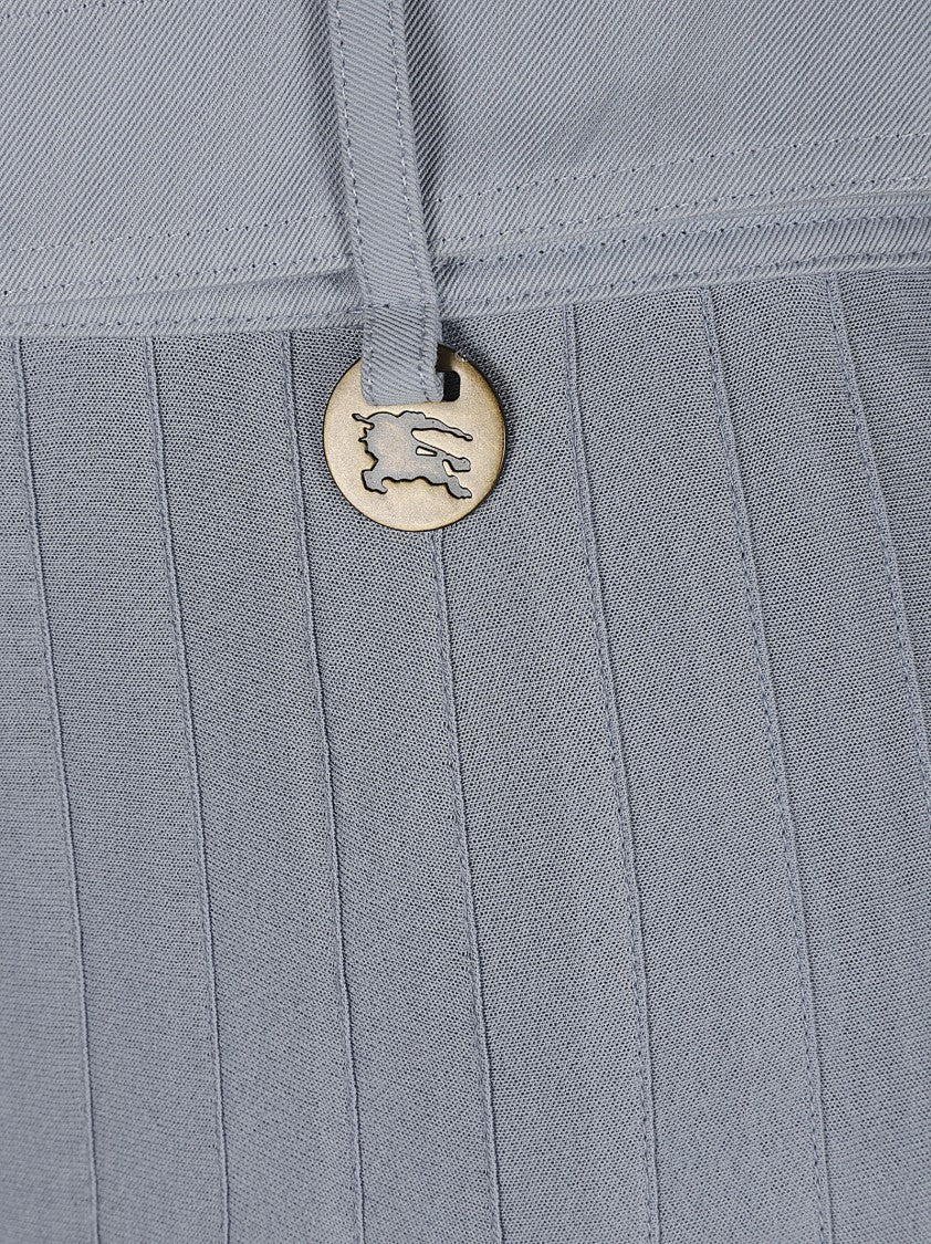 Burberry Pleated Maxi Skirt With Belted Waist