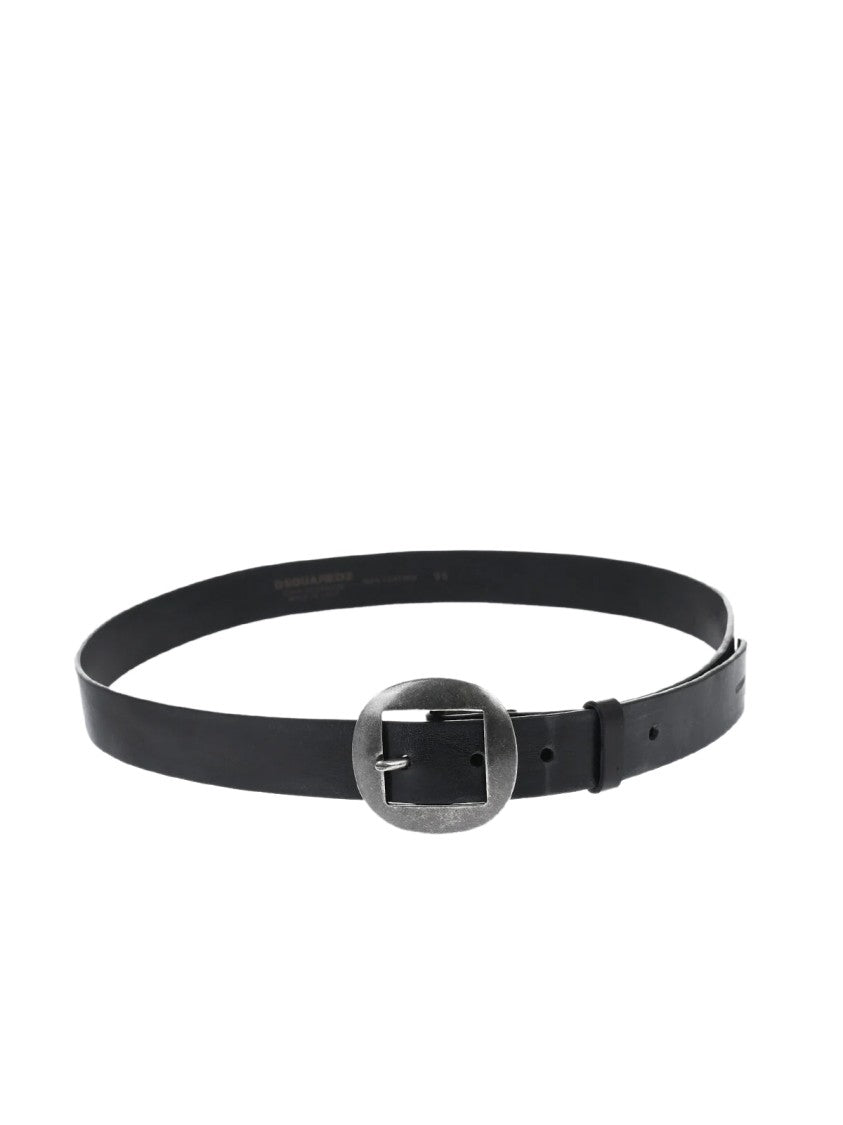 Dsquared2 Logo Leather Buckle Belt