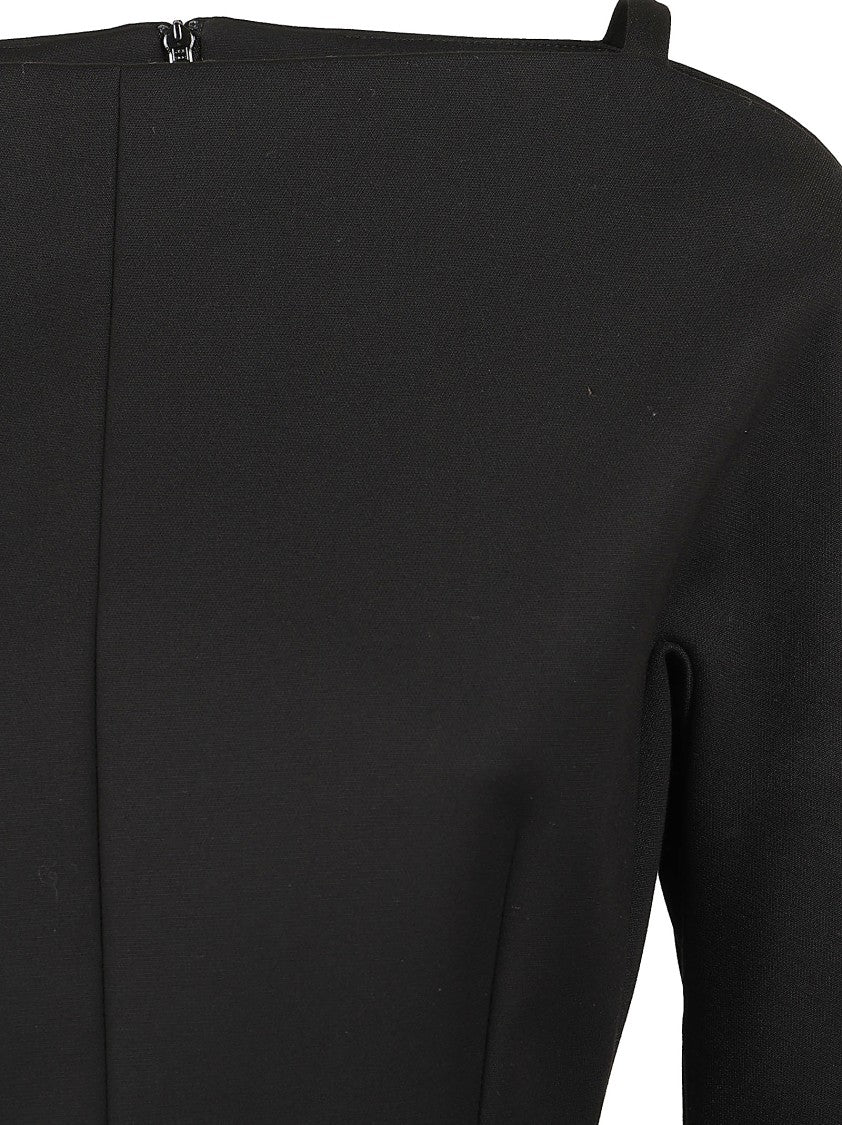 Max Mara Tailored Black Mini Dress With Geometric Design
