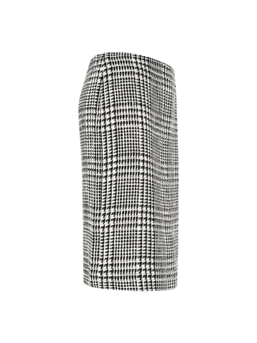 Gianluca Capannolo Houndstooth Midi Skirt – White