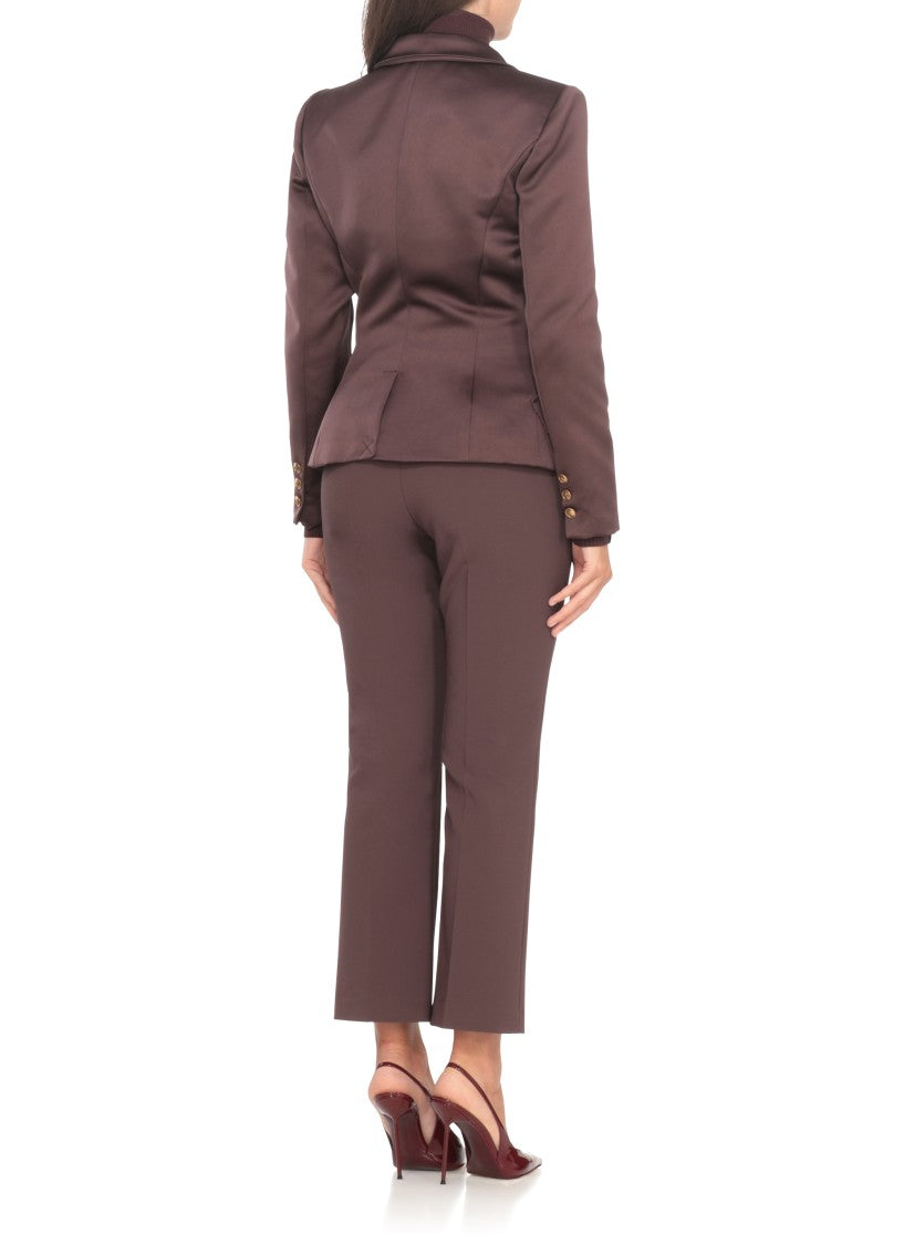 Elisabetta Franchi Duchesse Blazer With Jewel Buttons