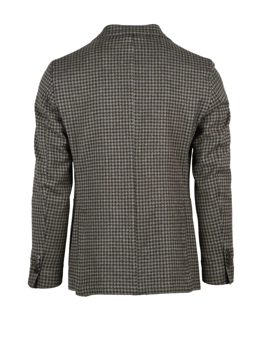 L.B.M. 1911 Rounded Wool Jacket With Mélange Texture