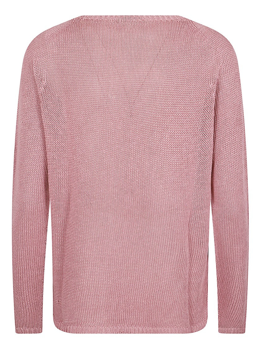 Max Mara Relaxed Fit Knit Top In Breathable Linen
