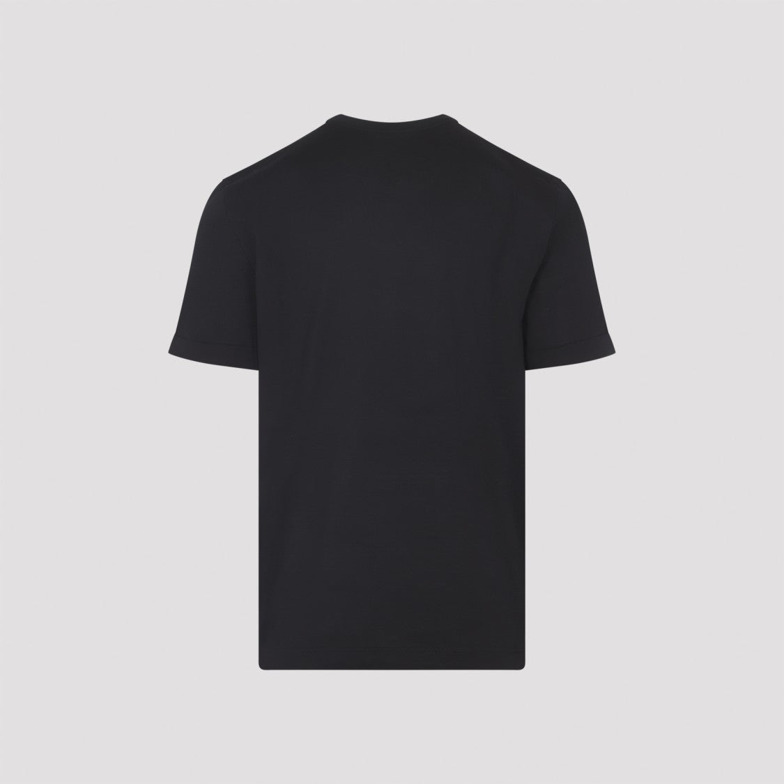Kiton Black Cotton T-Shirt