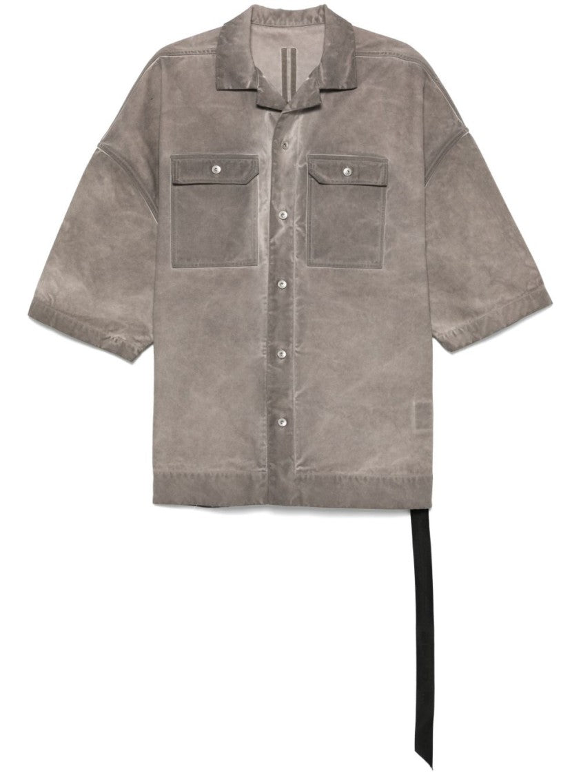Drkshdw Gunmetal Grey Relaxed Fit Shirt With Button-Fastening Pockets