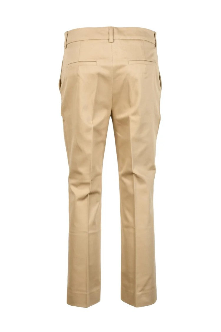 Sportmax Straight-Leg Beige Trousers With Tailored Finish